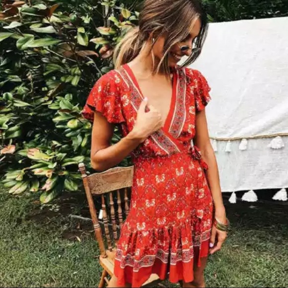 - ❤️Bohemian Wrap Dress - Picture 5 of 5